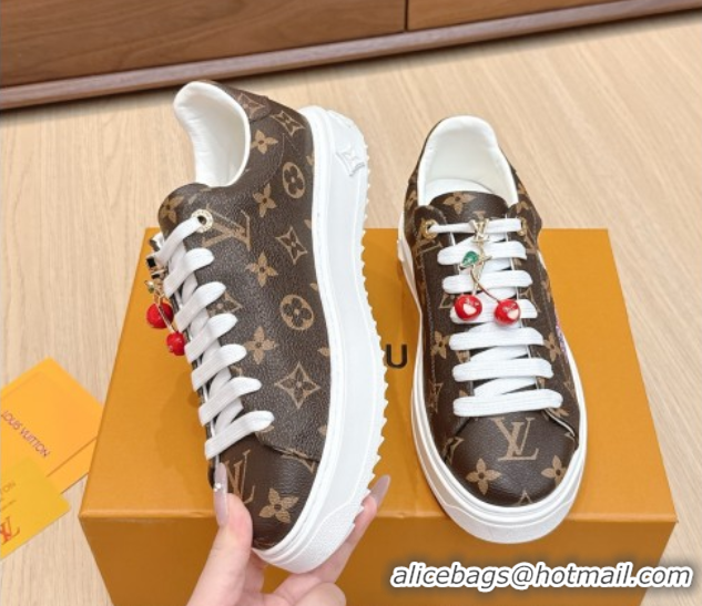 Luxury Cheap Louis Vuitton Time Out Sneakers 4cm in Printed Monogram Canvas 0829015