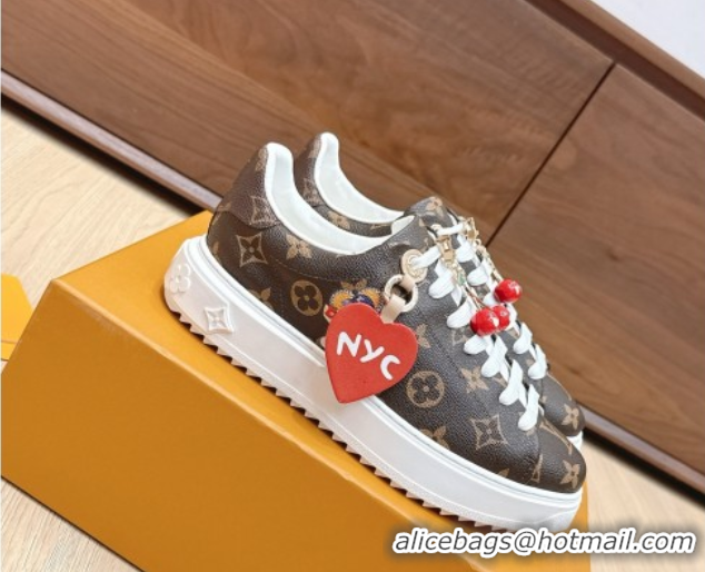 Luxury Cheap Louis Vuitton Time Out Sneakers 4cm in Printed Monogram Canvas 0829015
