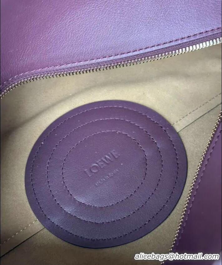 Promotional Loewe Medium Paseo Bag in Shiny Nappa Calfskin 062240 Burgundy