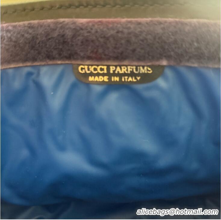 Top Quality Gucci GG Canvas Web Cosmetic Clutch Bag 04014 Navy Blue