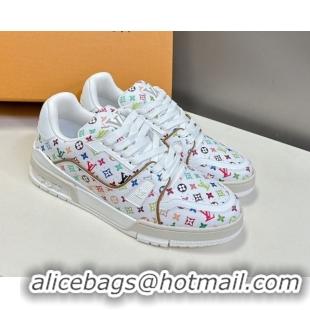 Good Looking Louis Vuitton LV x TM LV Trainer Sneakers in Multicolored Leather 1AHEKS White 0829036