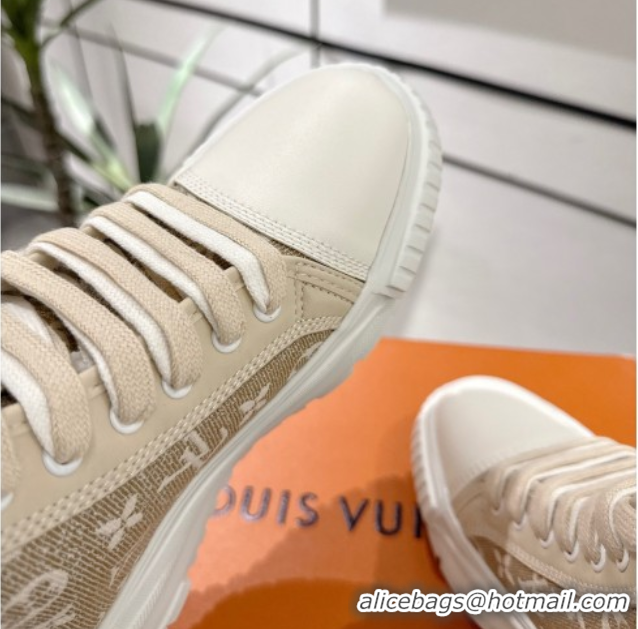 Buy Luxury Louis Vuitton Monogram Jacquemus High Top Sneakers Beige 2025 LV082903 0829048