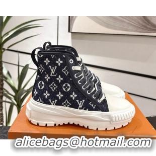 Stylish Louis Vuitton Monogram Jacquemus High Top Sneakers Black 2025 LV082903 0829050