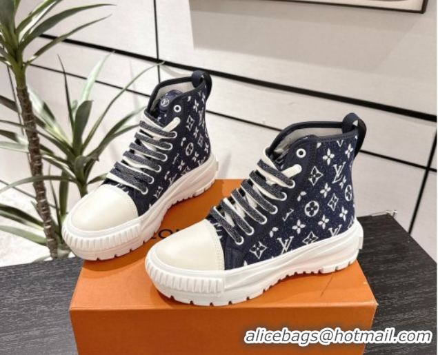 Stylish Louis Vuitton Monogram Jacquemus High Top Sneakers Black 2025 LV082903 0829050