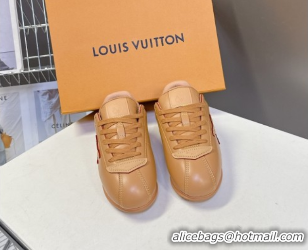 Perfect Louis Vuitton LV BUTTERSOFT Sneakers in Calf Leather Brown 2025 1AIKDJ 0829053
