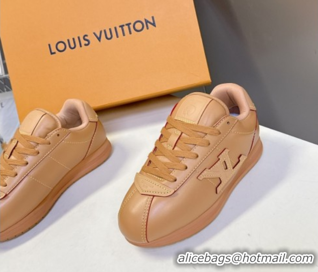 Perfect Louis Vuitton LV BUTTERSOFT Sneakers in Calf Leather Brown 2025 1AIKDJ 0829053