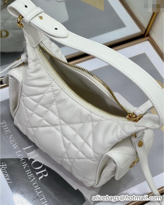 Inexpensive Dior D-Dream Mini Bag in Macrocannage Lambskin D9086 White 2025