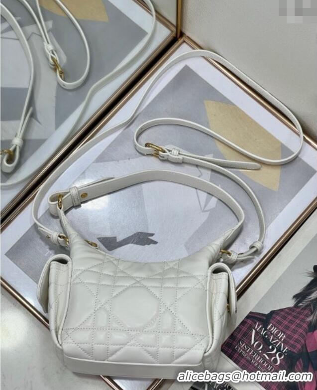 Inexpensive Dior D-Dream Mini Bag in Macrocannage Lambskin D9086 White 2025
