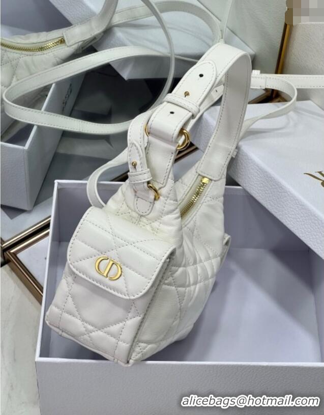 Inexpensive Dior D-Dream Mini Bag in Macrocannage Lambskin D9086 White 2025