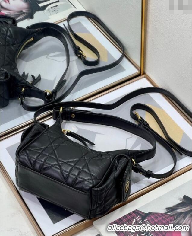 Discount Dior D-Dream Mini Bag in Macrocannage Lambskin D9086 Black 2025