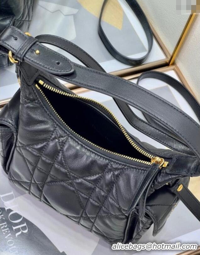 Discount Dior D-Dream Mini Bag in Macrocannage Lambskin D9086 Black 2025