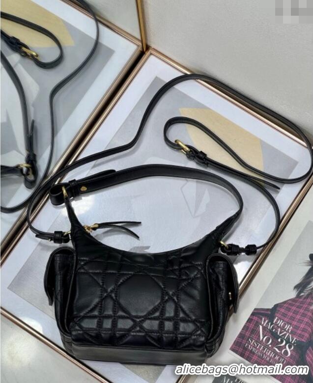 Discount Dior D-Dream Mini Bag in Macrocannage Lambskin D9086 Black 2025