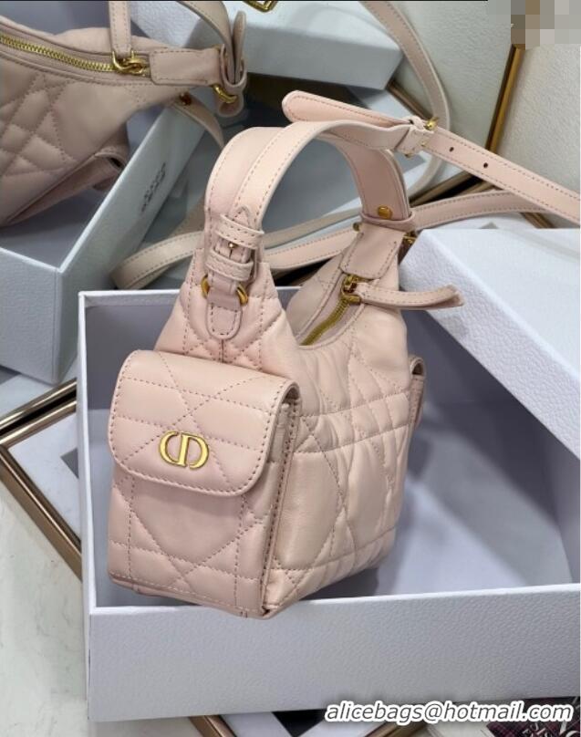 Grade Design Dior D-Dream Mini Bag in Macrocannage Lambskin D9086 Blush Pink 2025
