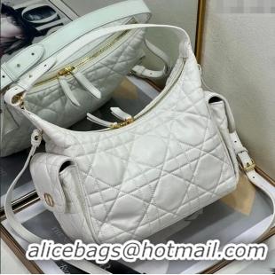 Trendy Design Dior D-Dream Medium Bag in Macrocannage Lambskin D9087 White 2025
