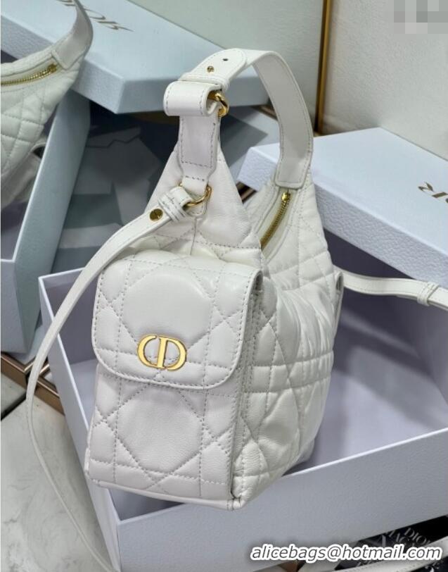 Trendy Design Dior D-Dream Medium Bag in Macrocannage Lambskin D9087 White 2025