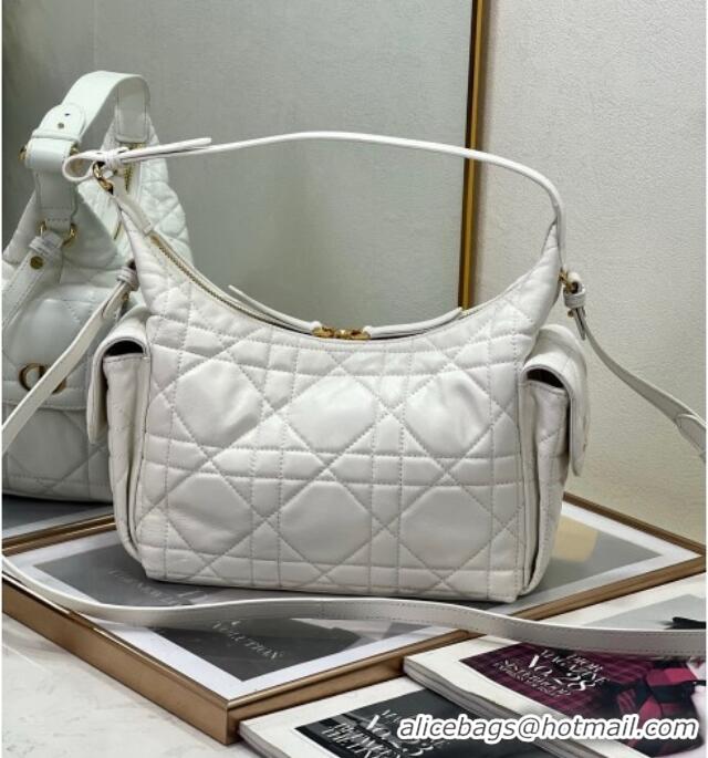 Trendy Design Dior D-Dream Medium Bag in Macrocannage Lambskin D9087 White 2025