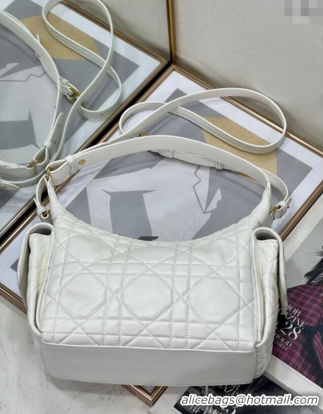 Trendy Design Dior D-Dream Medium Bag in Macrocannage Lambskin D9087 White 2025