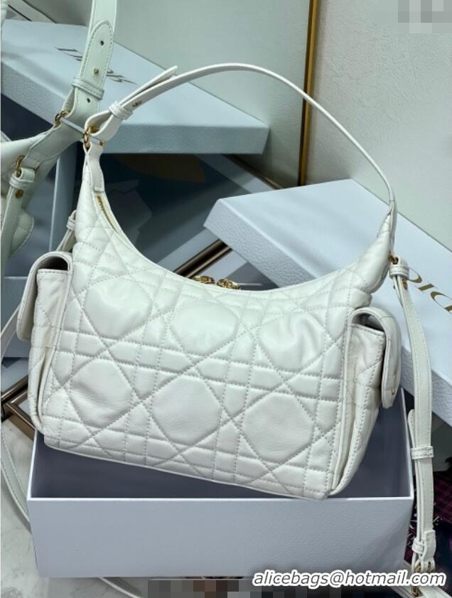 Trendy Design Dior D-Dream Medium Bag in Macrocannage Lambskin D9087 White 2025