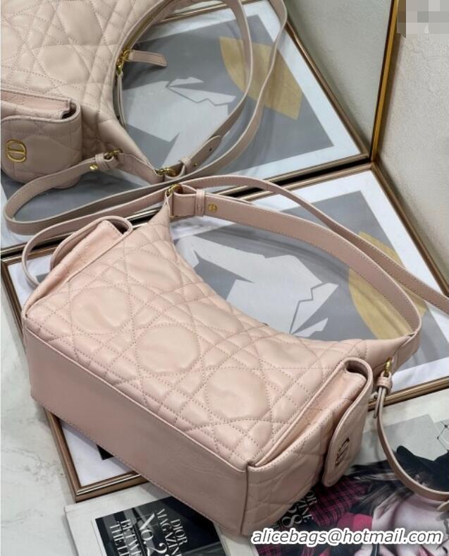 Best Quality Dior D-Dream Medium Bag in Macrocannage Lambskin D9087 Blush Pink 2025