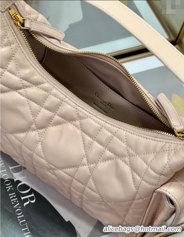 Best Quality Dior D-Dream Medium Bag in Macrocannage Lambskin D9087 Blush Pink 2025