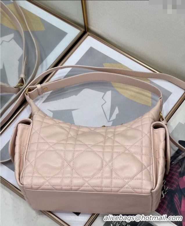 Best Quality Dior D-Dream Medium Bag in Macrocannage Lambskin D9087 Blush Pink 2025