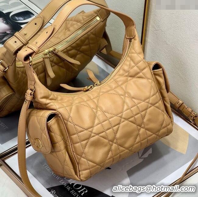 Promotional Dior D-Dream Medium Bag in Macrocannage Lambskin D9087 Light Gold-Tone 2025