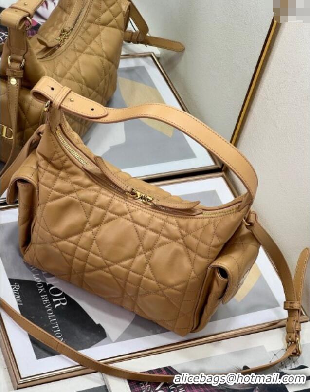 Promotional Dior D-Dream Medium Bag in Macrocannage Lambskin D9087 Light Gold-Tone 2025