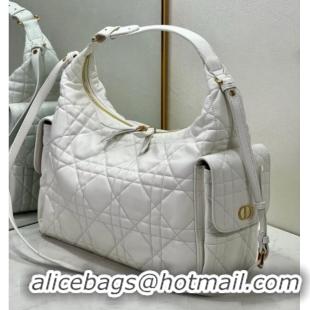 Grade Design Dior D-Dream Large Bag in Macrocannage Lambskin D9088 White 2025