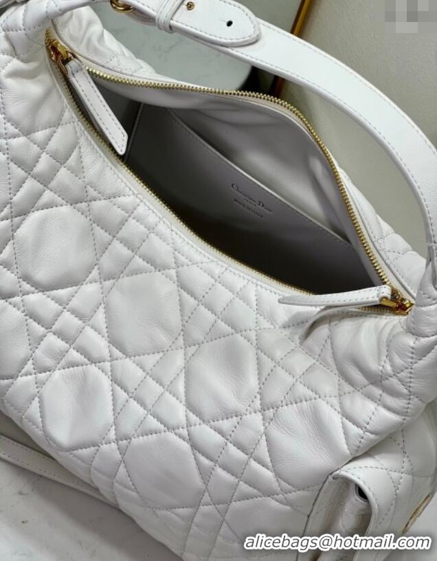 Grade Design Dior D-Dream Large Bag in Macrocannage Lambskin D9088 White 2025