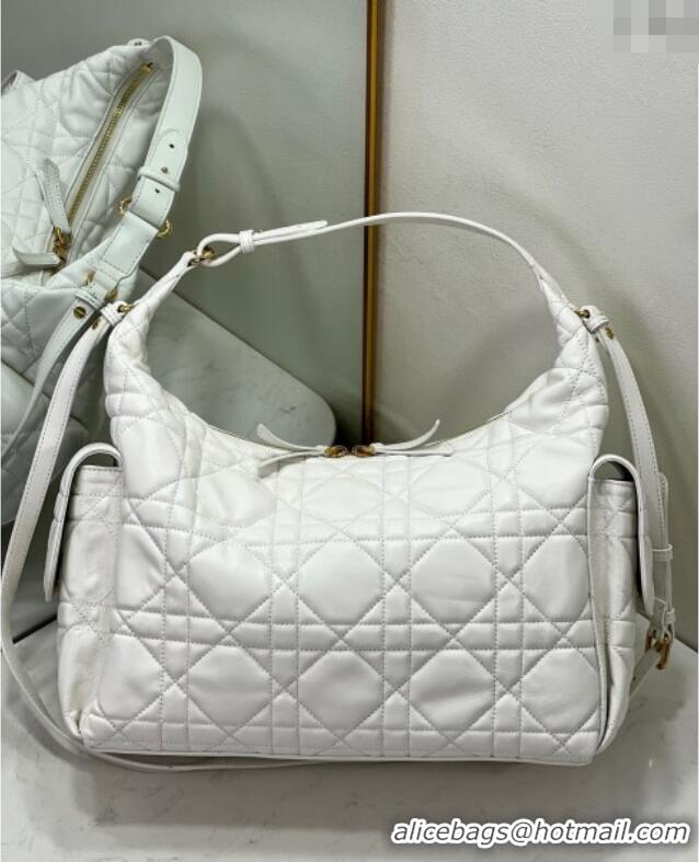 Grade Design Dior D-Dream Large Bag in Macrocannage Lambskin D9088 White 2025