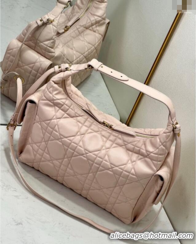 Traditional Specials Dior D-Dream Large Bag in Macrocannage Lambskin D9088 Blush Pink 2025