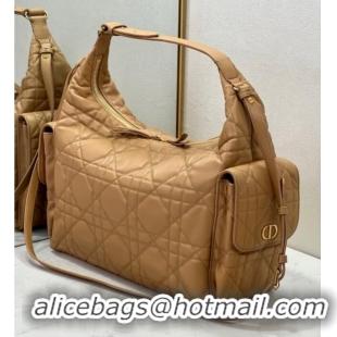 Top Quality Dior D-Dream Large Bag in Macrocannage Lambskin D9088 Light Gold-Tone 2025