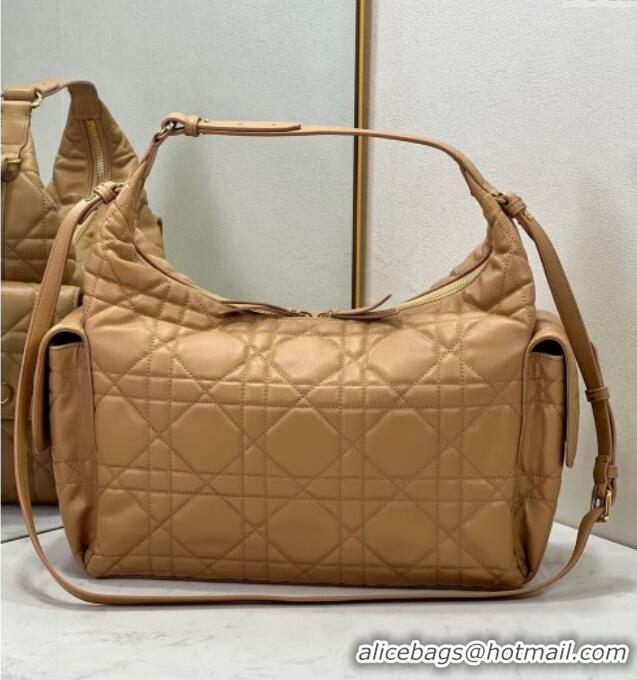 Top Quality Dior D-Dream Large Bag in Macrocannage Lambskin D9088 Light Gold-Tone 2025
