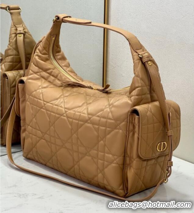 Top Quality Dior D-Dream Large Bag in Macrocannage Lambskin D9088 Light Gold-Tone 2025