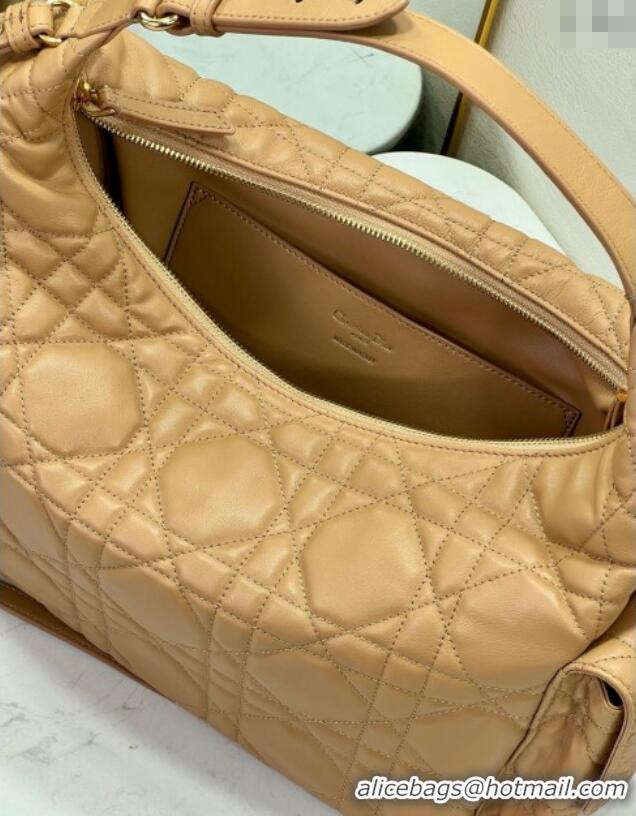 Top Quality Dior D-Dream Large Bag in Macrocannage Lambskin D9088 Light Gold-Tone 2025
