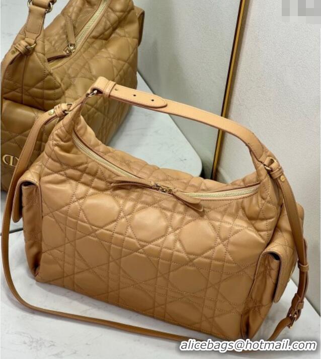 Top Quality Dior D-Dream Large Bag in Macrocannage Lambskin D9088 Light Gold-Tone 2025