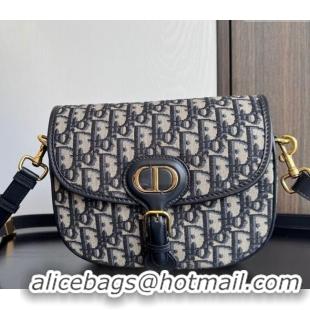 Buy Cheap Dior Medium Bobby Bag in Blue Oblique Jacquard D0929 2025