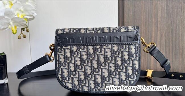 Buy Cheap Dior Medium Bobby Bag in Blue Oblique Jacquard D0929 2025