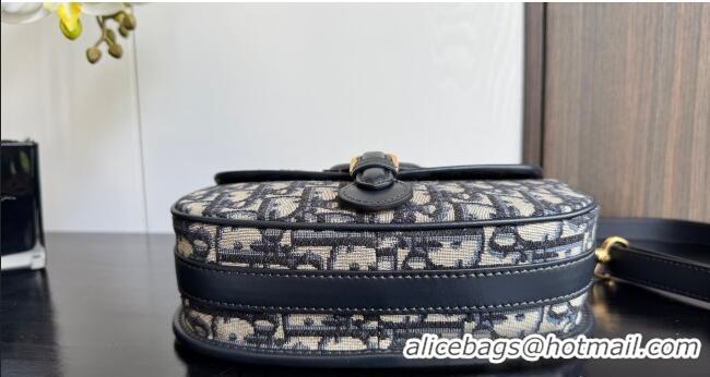 Buy Cheap Dior Medium Bobby Bag in Blue Oblique Jacquard D0929 2025