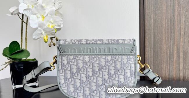 Buy Cheapest Dior Medium Bobby Bag in Blue Oblique Jacquard 0929 Grey 2025