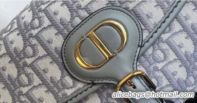 Buy Cheapest Dior Medium Bobby Bag in Blue Oblique Jacquard 0929 Grey 2025