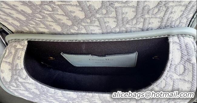 Buy Cheapest Dior Medium Bobby Bag in Blue Oblique Jacquard 0929 Grey 2025