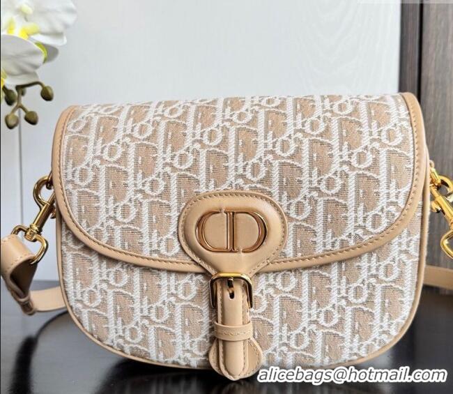 Top Quality Dior Medium Bobby Bag in Blue Oblique Jacquard 0929 Beige 2025