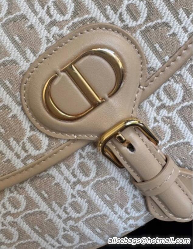 Top Quality Dior Medium Bobby Bag in Blue Oblique Jacquard 0929 Beige 2025