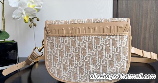 Top Quality Dior Medium Bobby Bag in Blue Oblique Jacquard 0929 Beige 2025