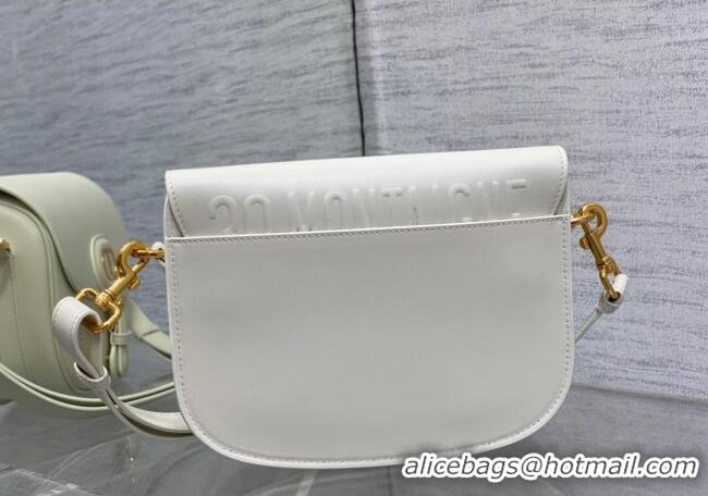 Famous Brand Dior Medium Bobby Bag in Box Calfskin Leather 0929 White 2025