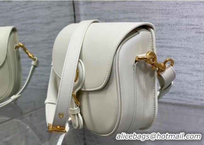 Famous Brand Dior Medium Bobby Bag in Box Calfskin Leather 0929 White 2025