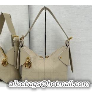 Well Crafted Dior Small Voyage Bag in Flat Macrocannage Grained Calfskin Leather 2845 Beige Yellow 2025