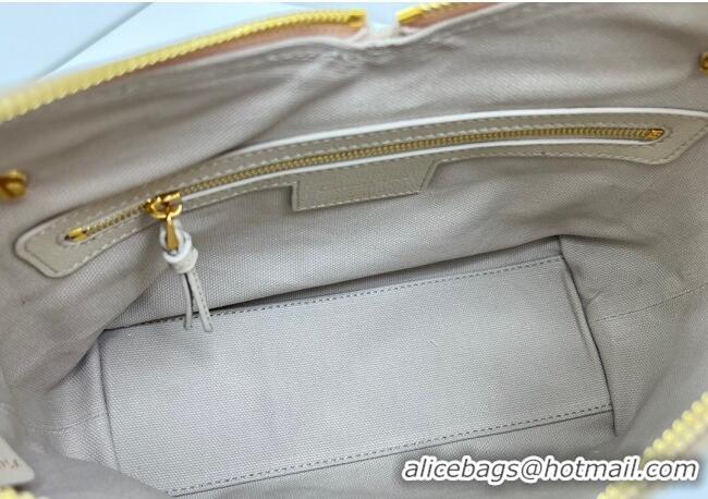 Well Crafted Dior Small Voyage Bag in Flat Macrocannage Grained Calfskin Leather 2845 Beige Yellow 2025