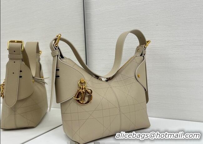 Well Crafted Dior Small Voyage Bag in Flat Macrocannage Grained Calfskin Leather 2845 Beige Yellow 2025